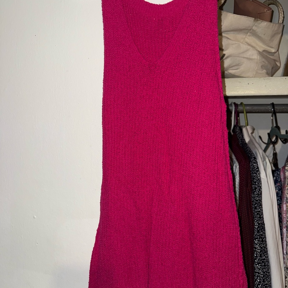 Vibrant Pink Sleeveless Dress